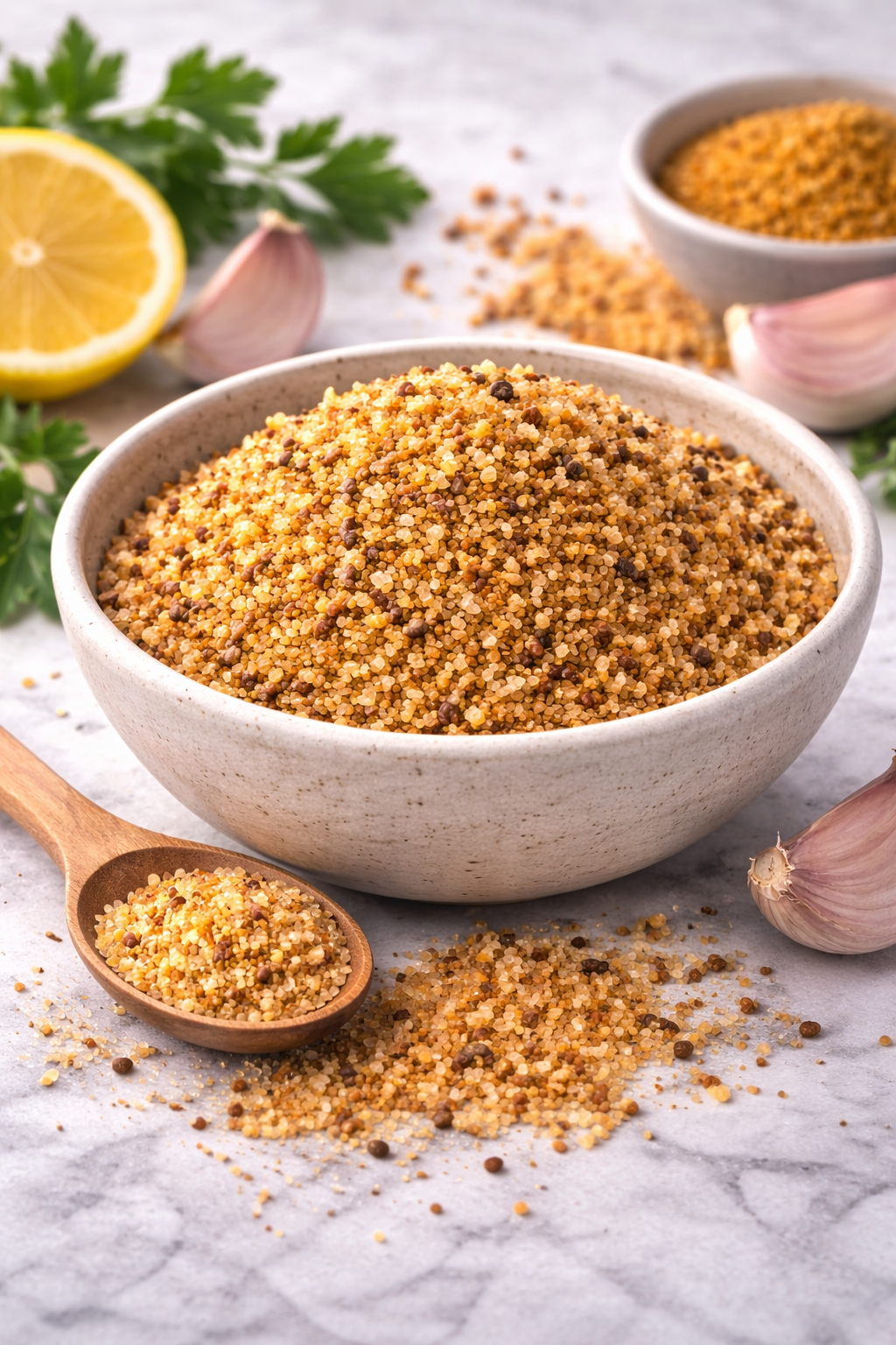 Anna’s Salz – Gewürzsalz mit Curry, Senf & Knoblauch