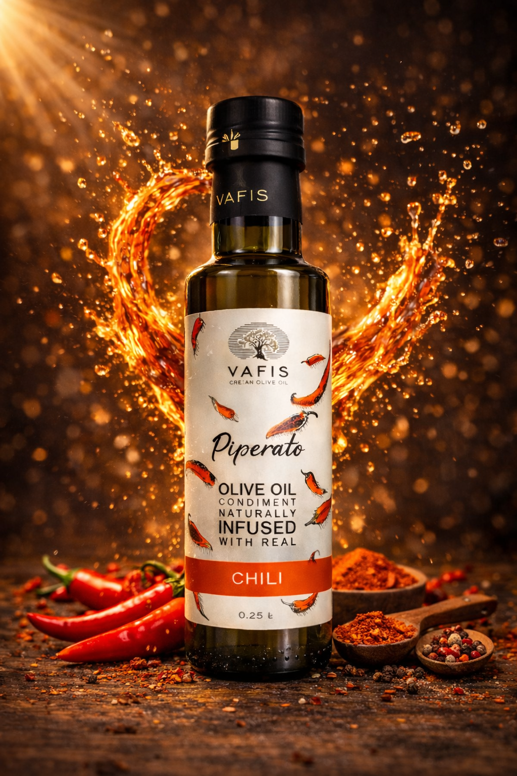 Olivenöl mit Chili – Gewürztes Olivenöl – 250 ml