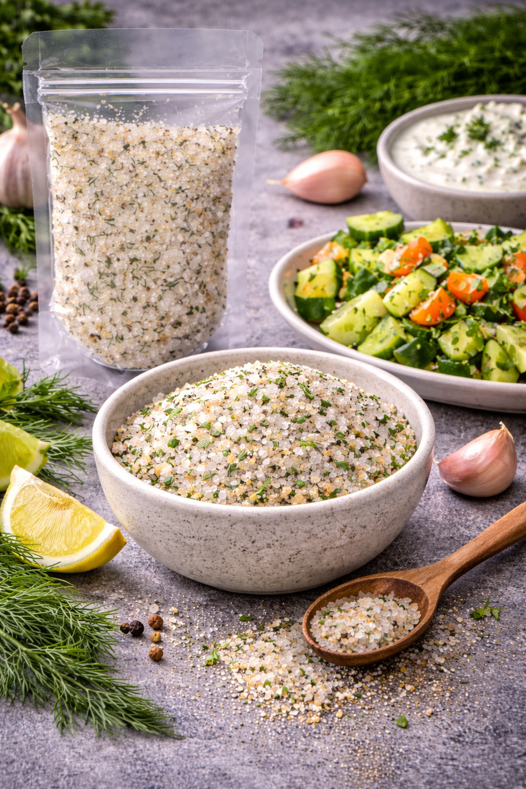 Knoblauchsalz mit Dill – Kretisches Meersalz | 50g / 100g