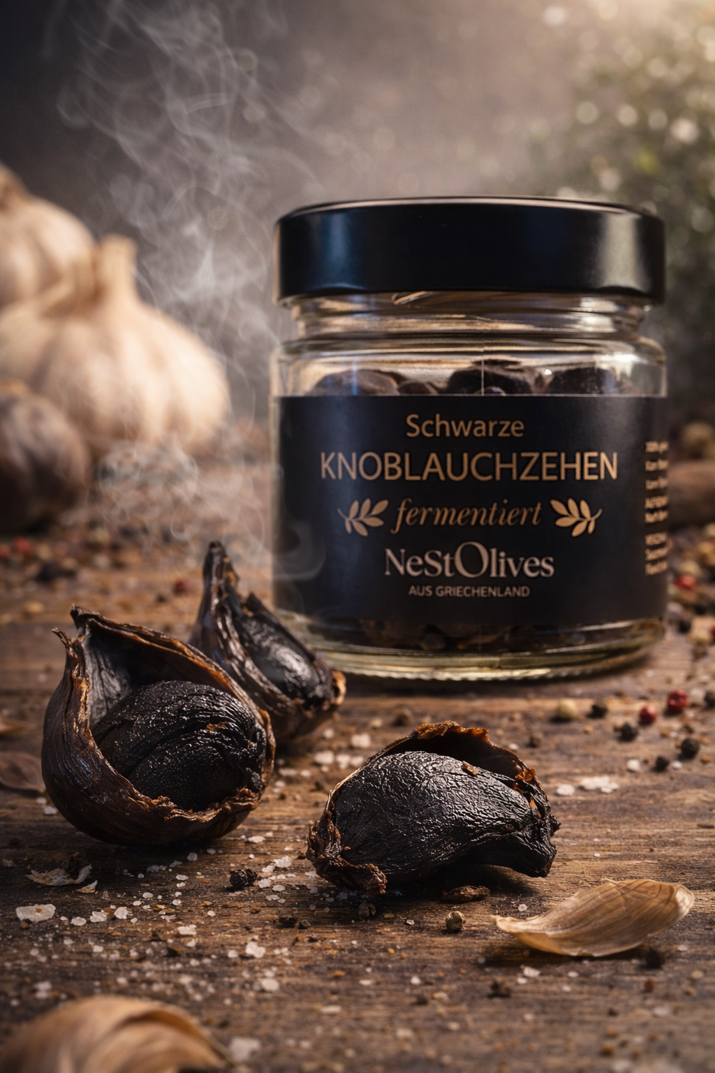 Schwarzer Knoblauch Zehen – Black Garlic Cloves | 100 g - Premium Feinkost