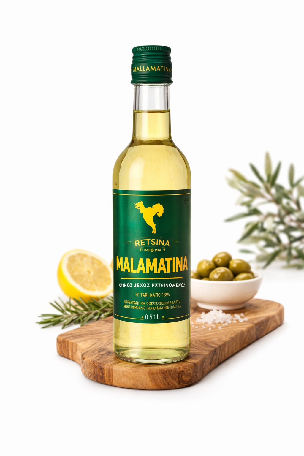 Retsina Malamatina 0,5L – Griechischer Harzwein - der Klassiker