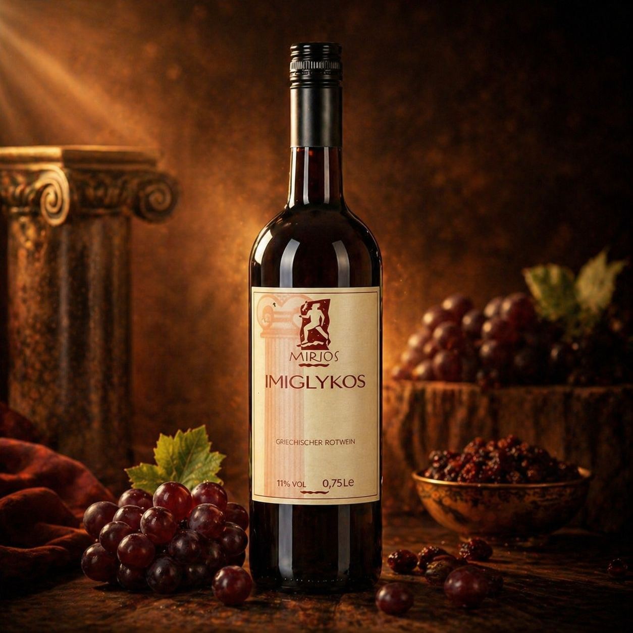 Griechischer Rotwein Imiglykos – mild & fruchtig