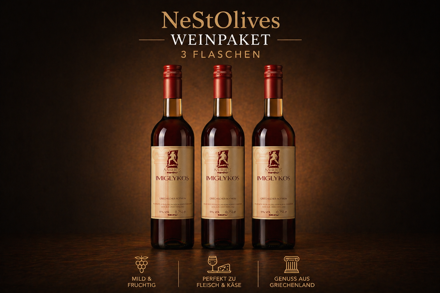 Griechischer Rotwein Imiglykos – mild & fruchtig