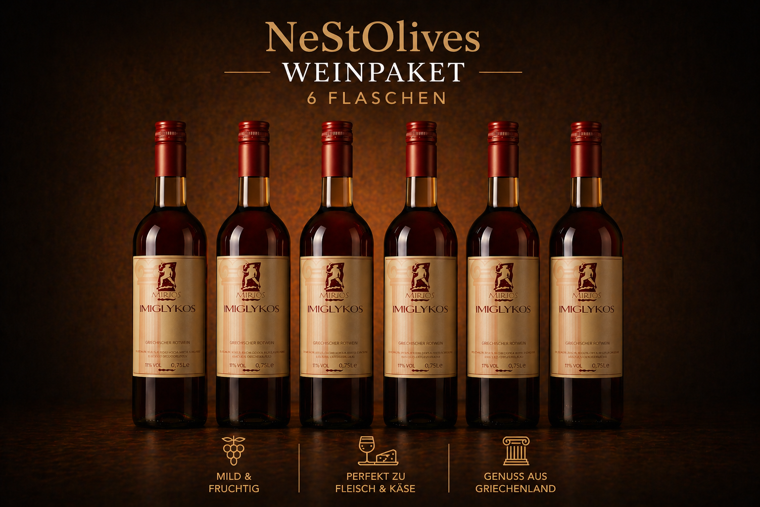 Griechischer Rotwein Imiglykos – mild & fruchtig