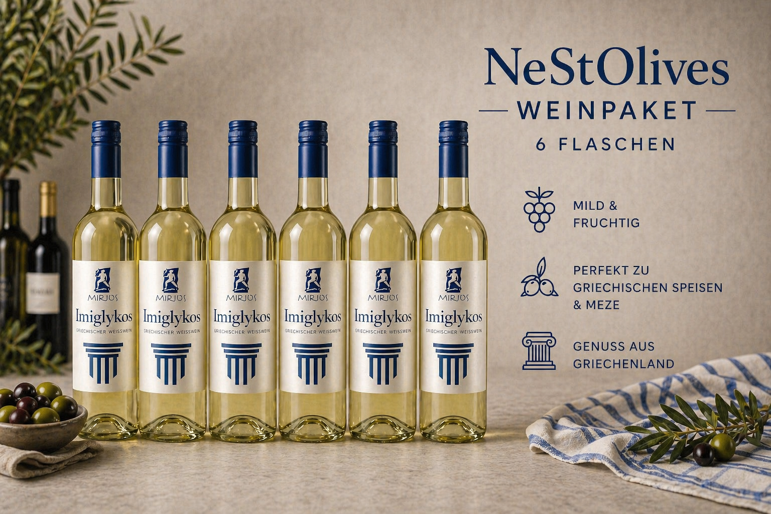 Imiglykos – Griechischer Weißwein (lieblich) 0,75 L